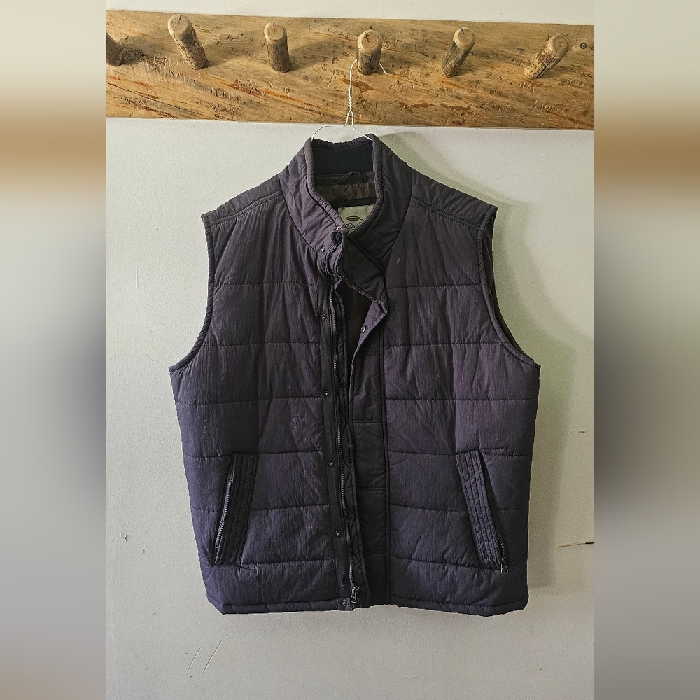 Bob Timberlake Fleece Puffe Vest Mens L Brown Hunting Fishing  Camping workwear